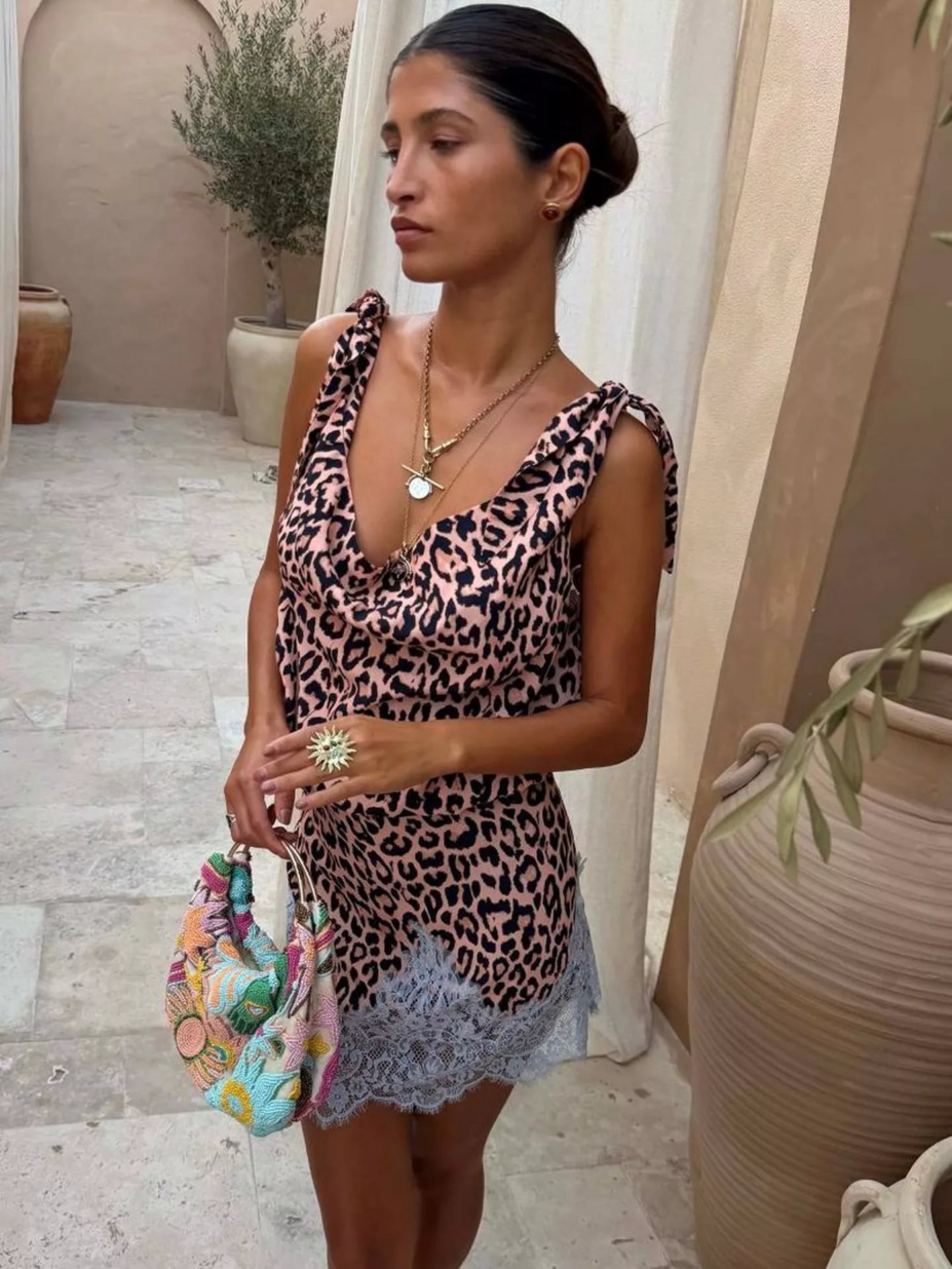 Never Fully Dressed Leopard Leila Mini Dress