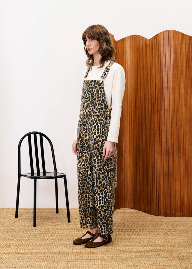 Frnch Morninga Denim Jumpsuit in Leopard