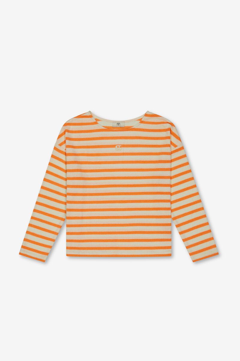 Orange Stripe Long Sleeve sweater