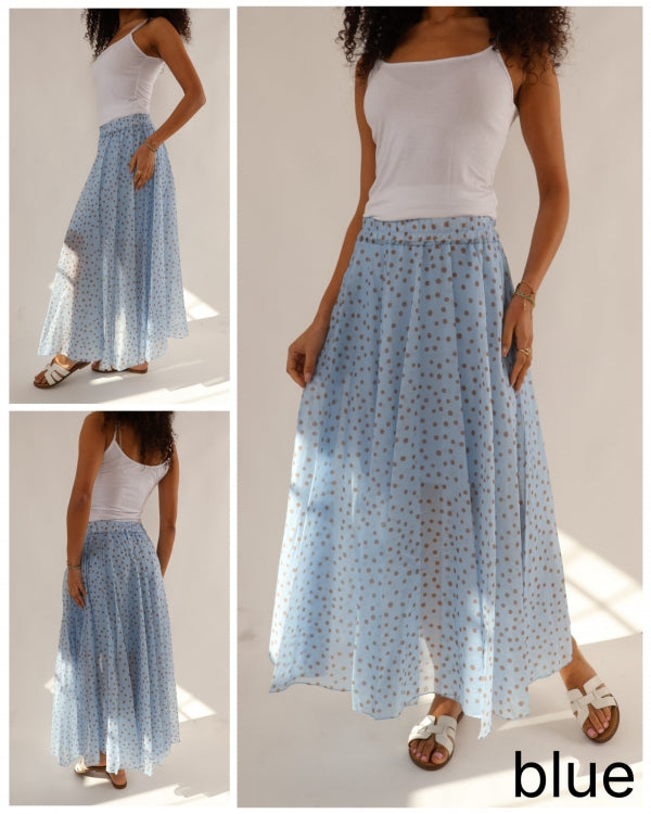 Polka Dot Tencel Skirt (One Size)