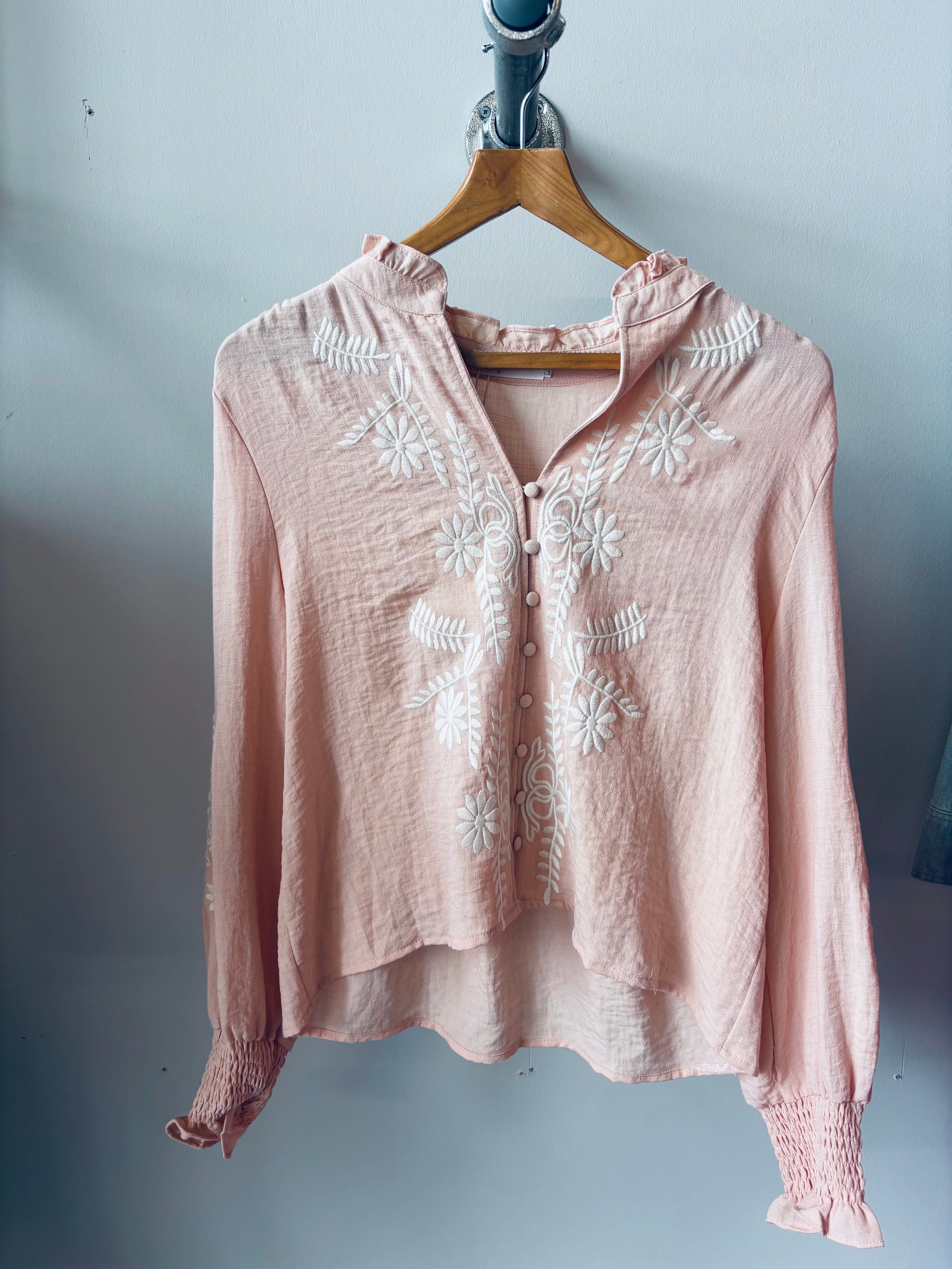 Boho Blouse in Rose Pink