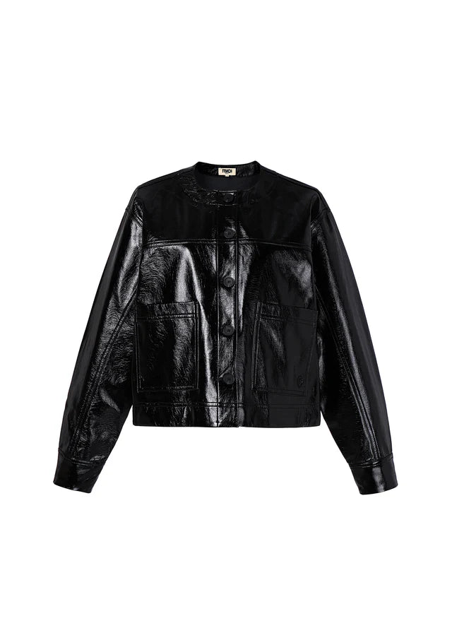 FRNCH Hysop Short Jacket in Black