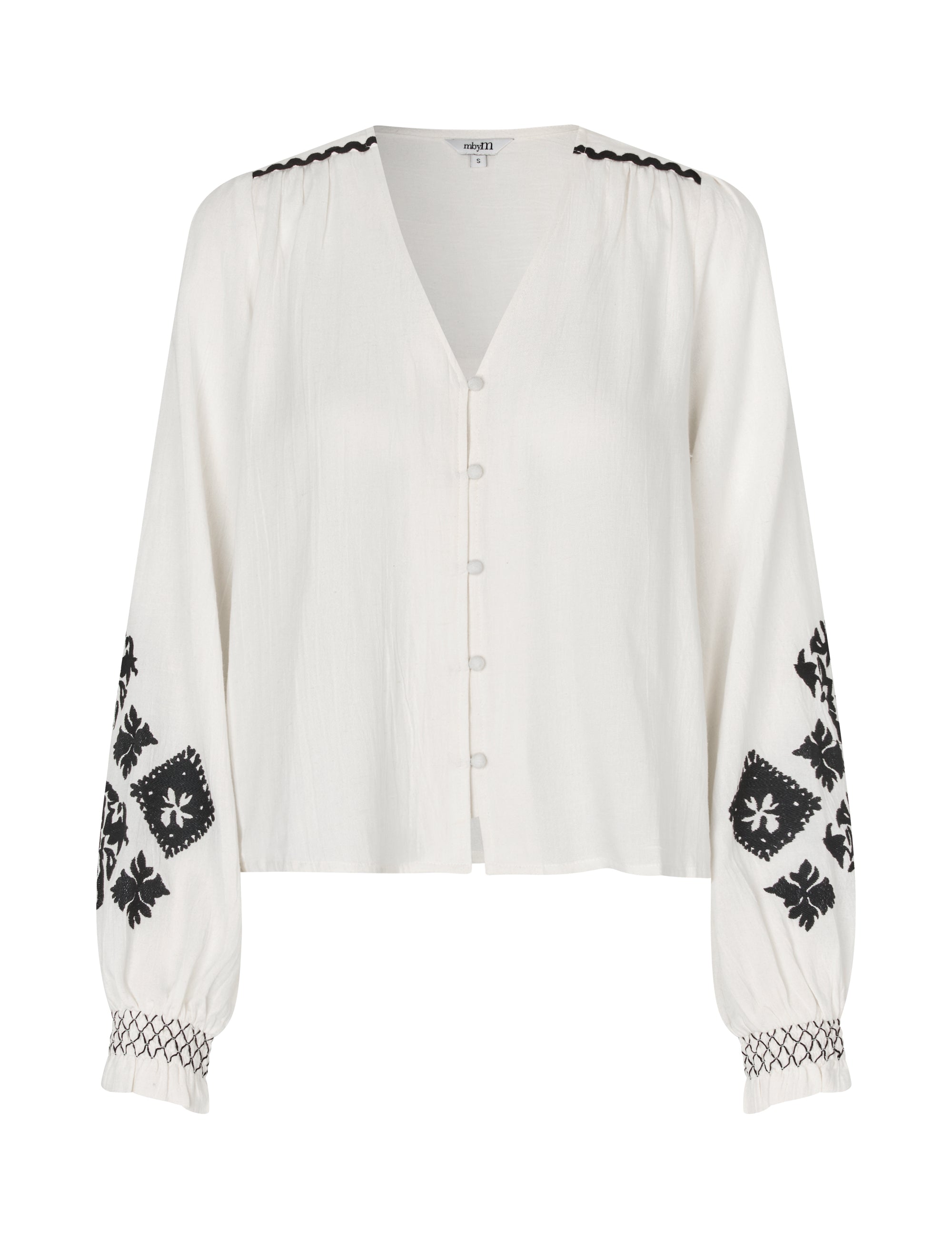 MbyM Contrasta Kanja Shirt in Sugar Black