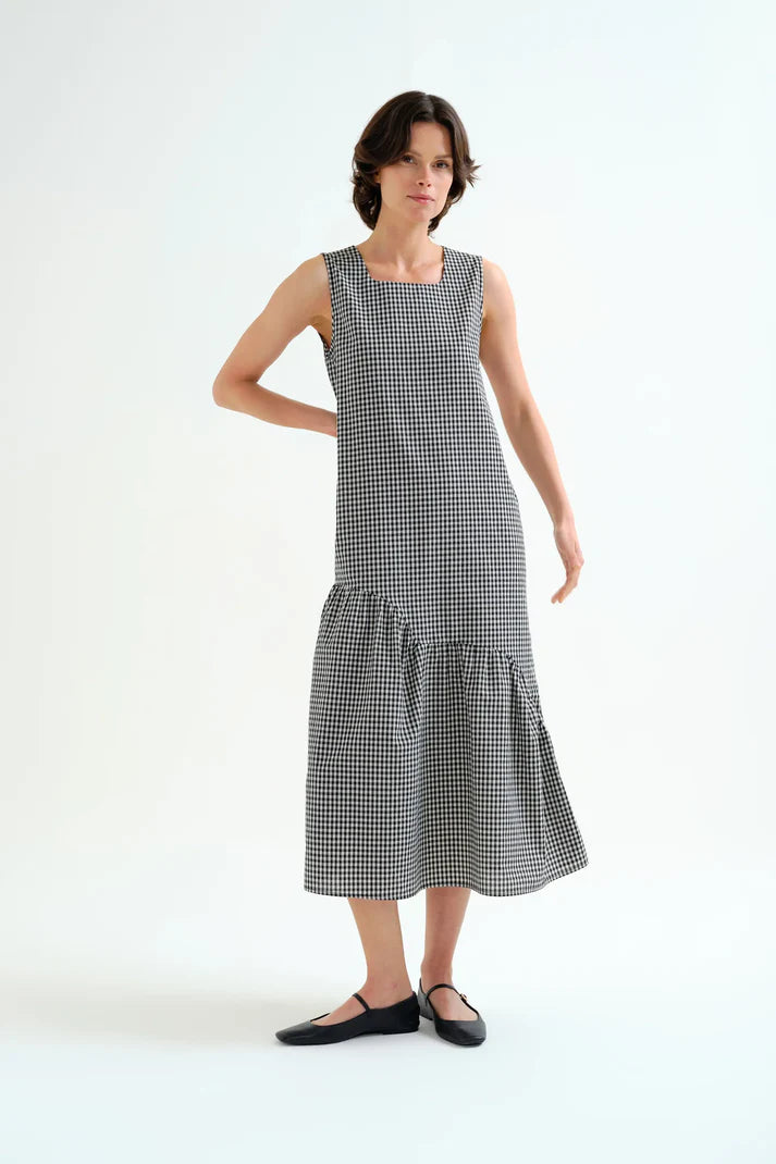 Gingham Midi Dress