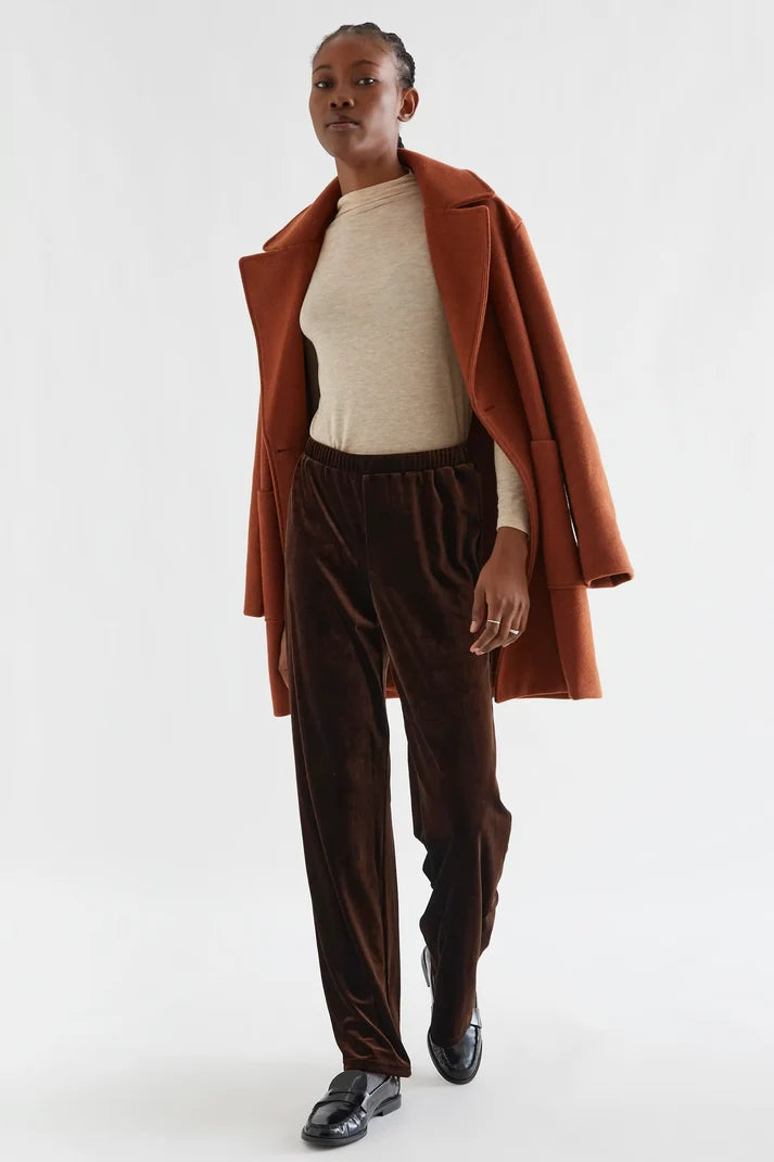 Brown velvet pants