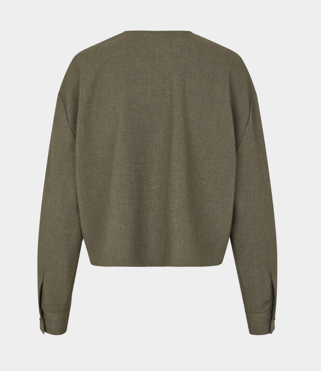 Mbym Caprese Lican Jacket in Deep Green