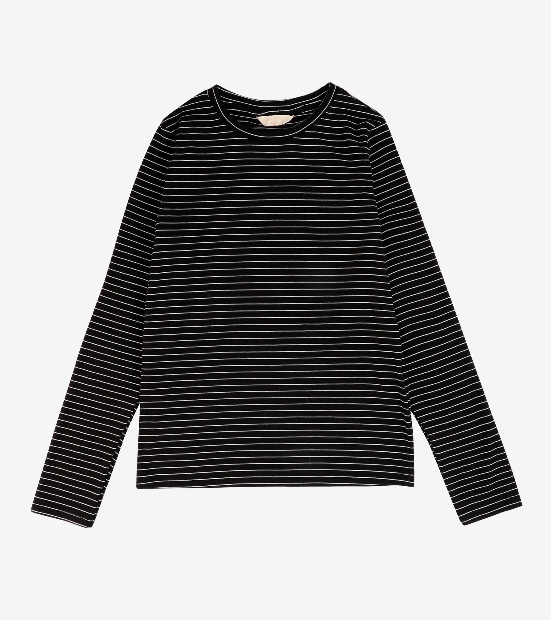 Striped Black & White Long Sleeved Top