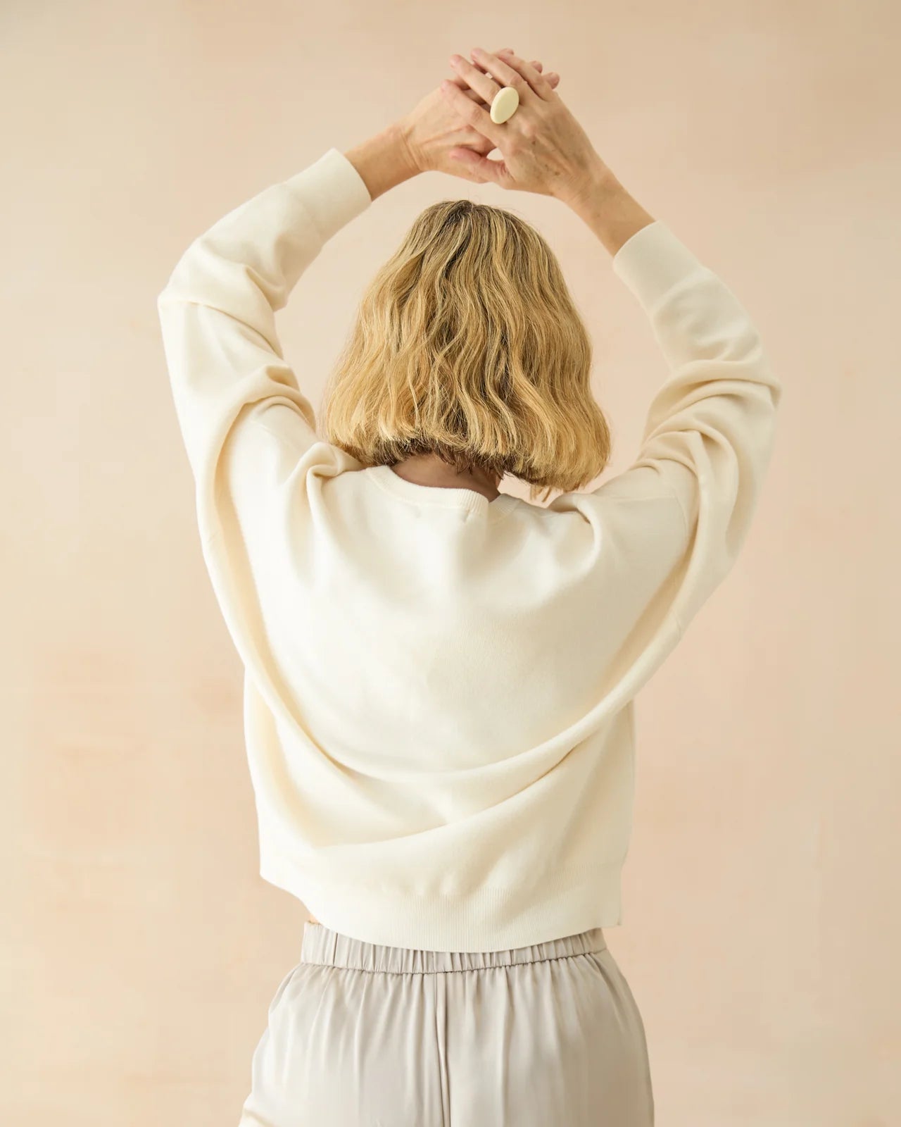 Uma Crew Neck Jumper in Vanilla (ONE SIZE)