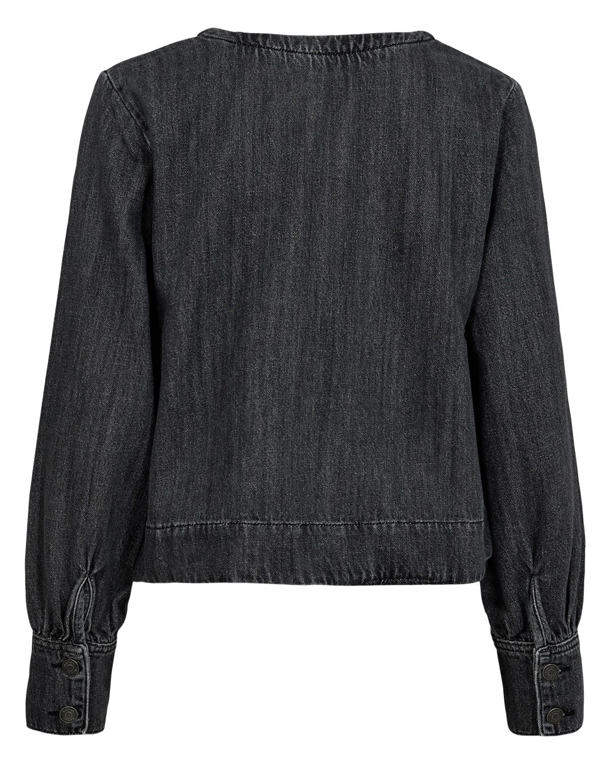 Numph Nuseoul Denim Top in Medium Grey