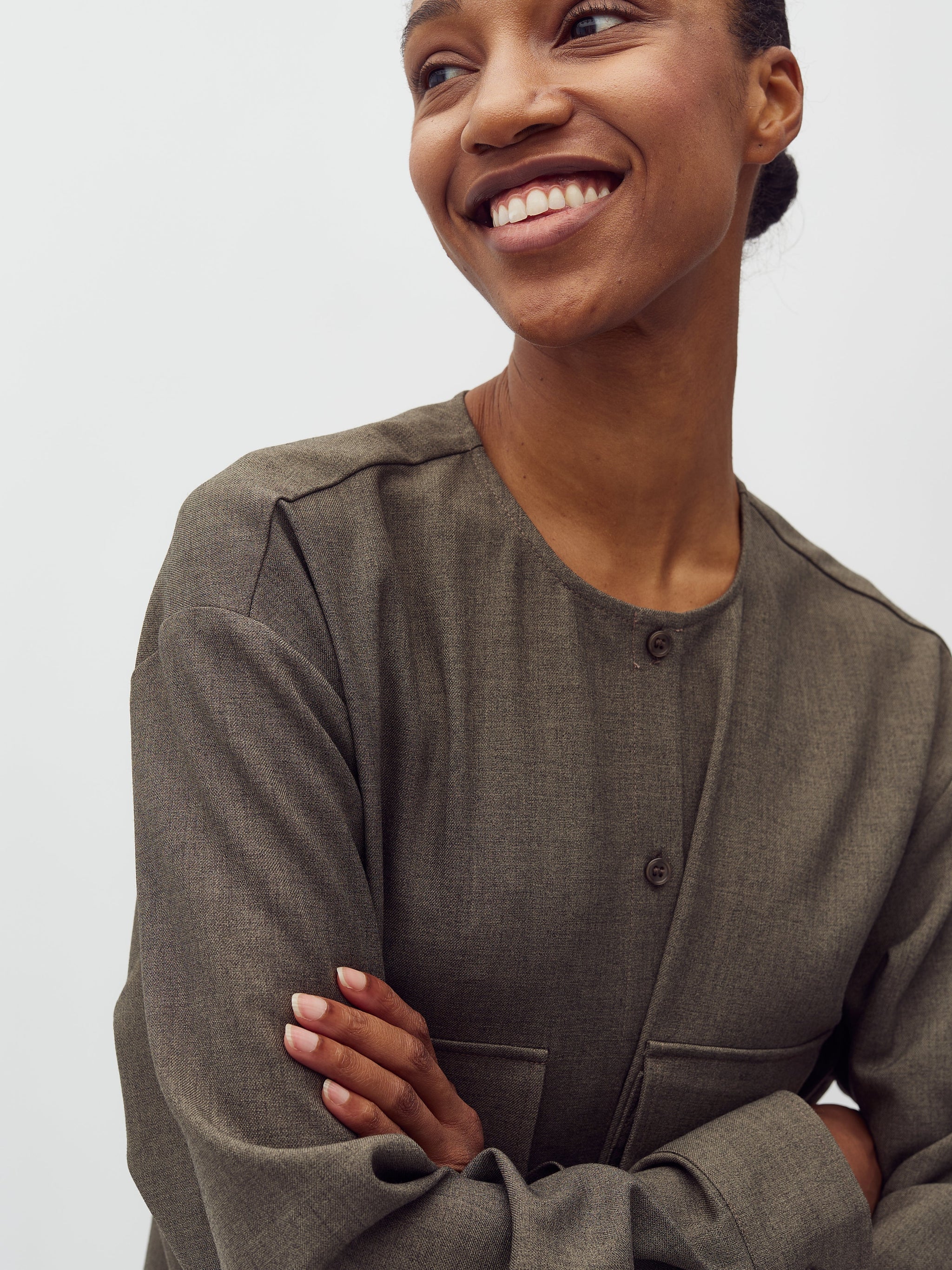 Mbym Caprese Lican Jacket in Deep Green