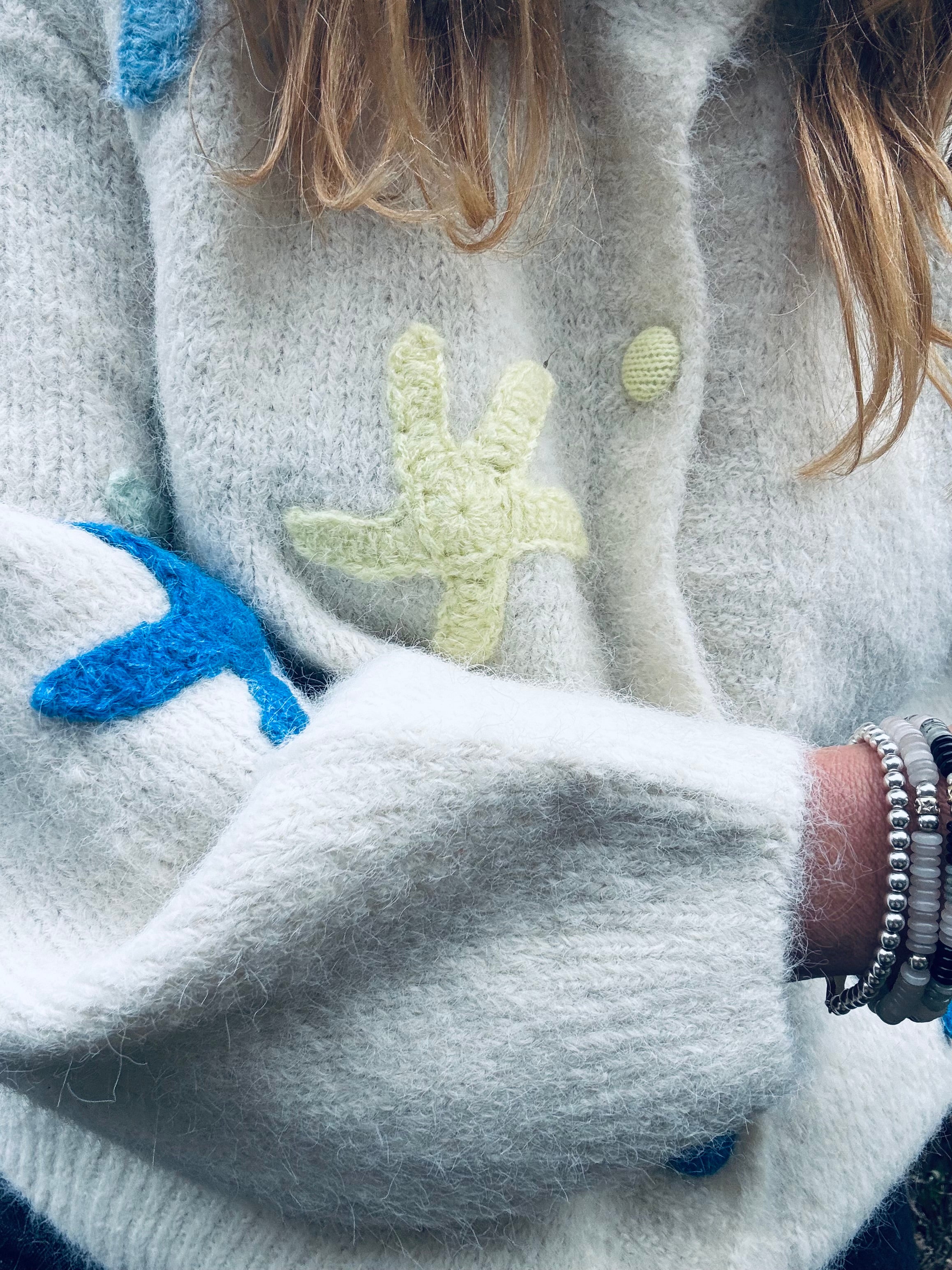 Starfish Cream Cardigan (one size)