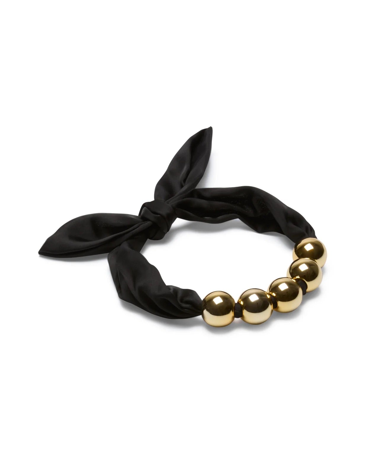Herne Gold Ball & Satin Necklace