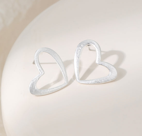 Heart Silver Earrings