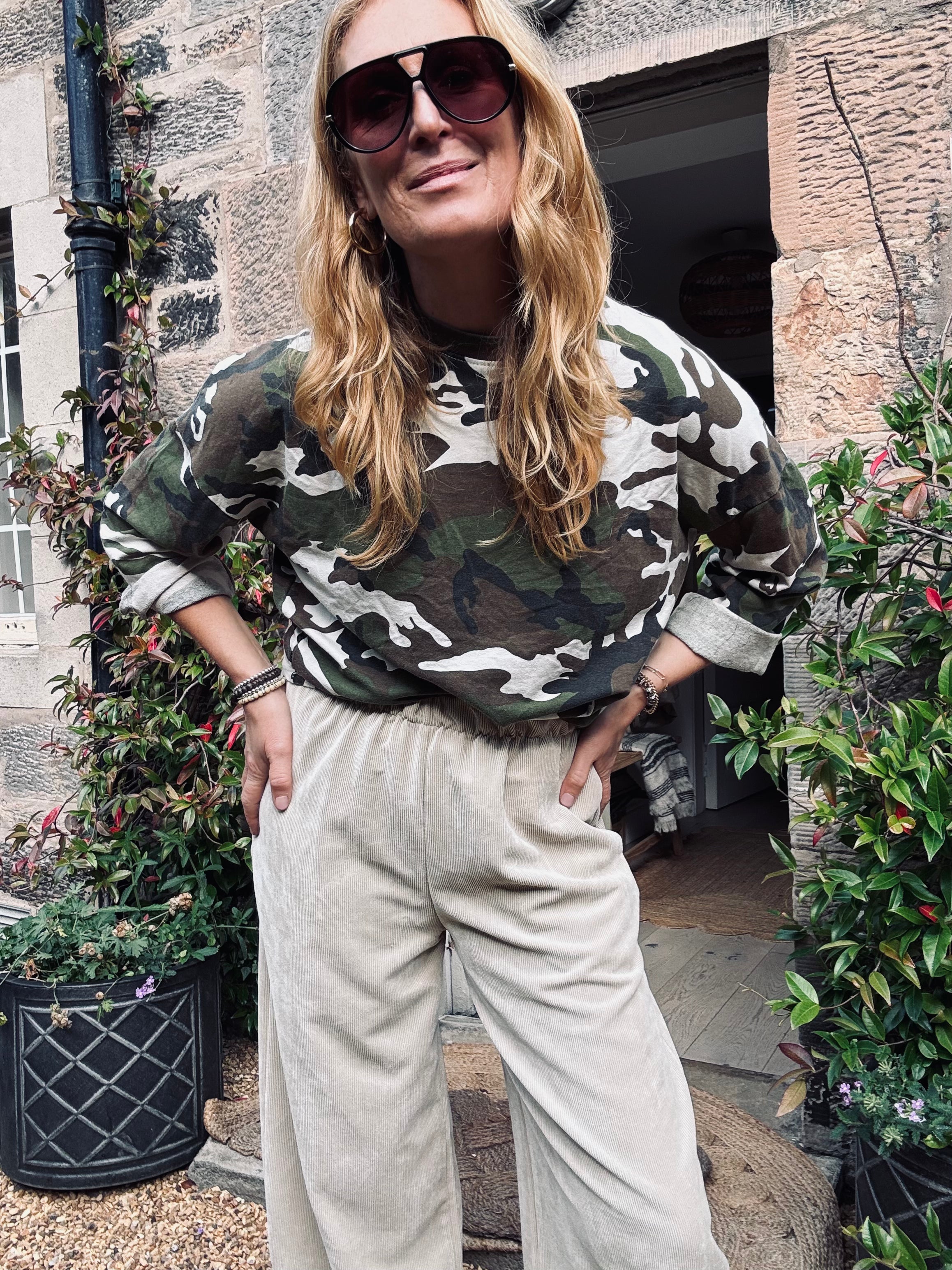 Camo long sleeve top (one size)