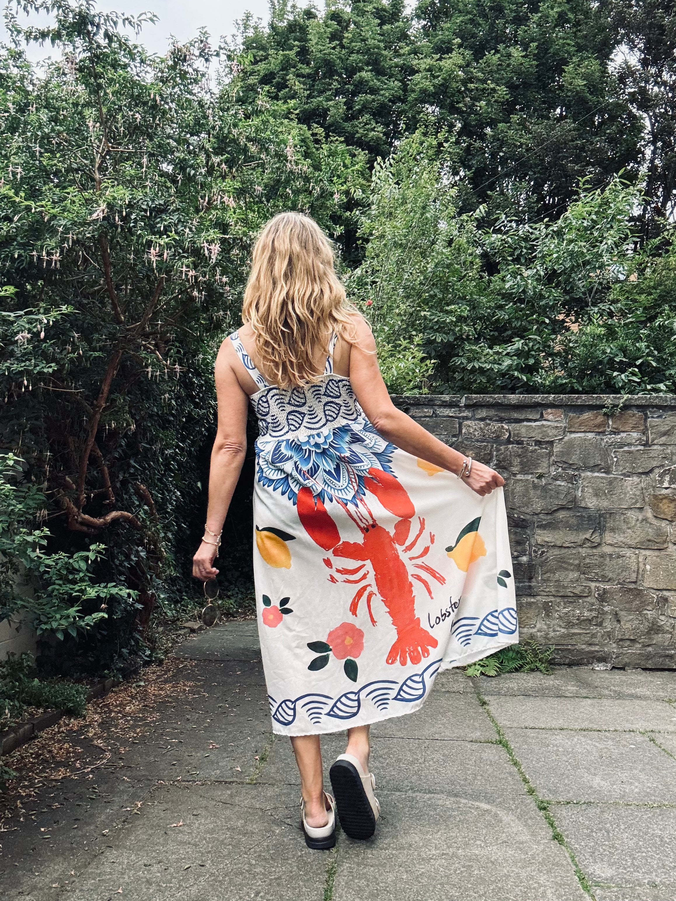 Mona Painted Print Dress with Straps (ONE SIZE)