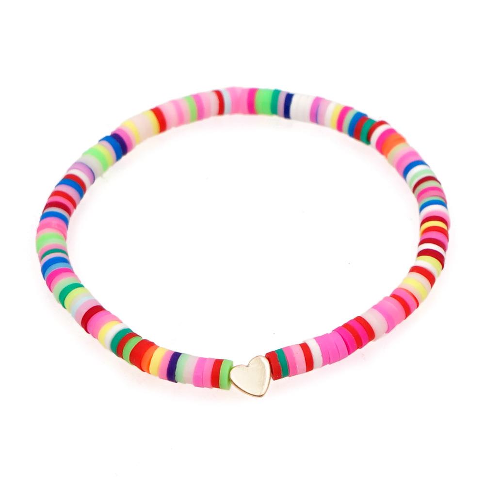 Polymer Clay Heart Bracelet in Multicolour