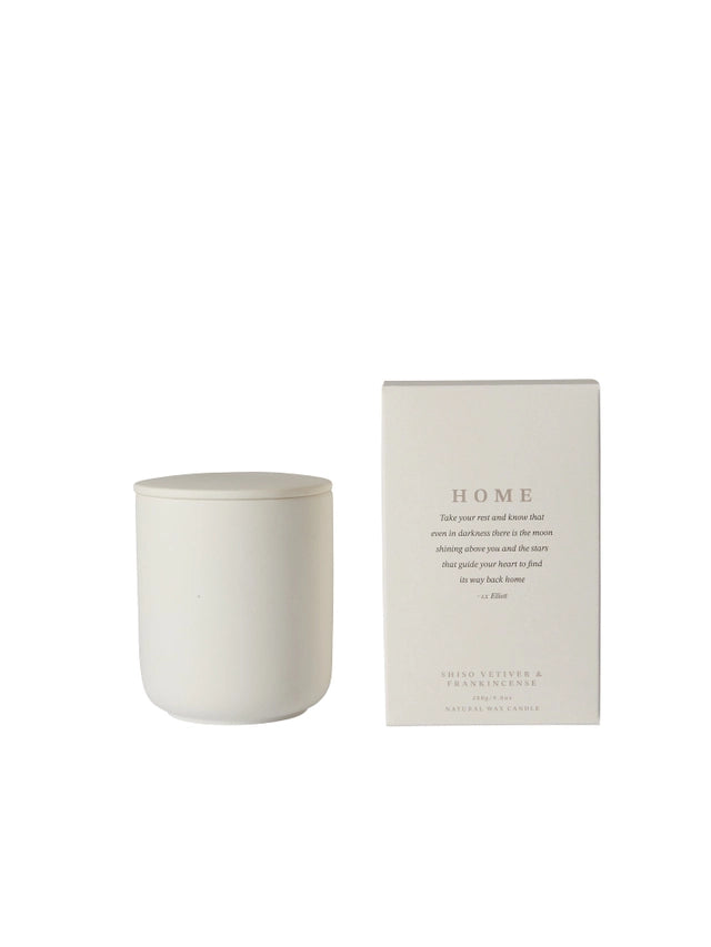 White Candle Home | Shiso Vetiver &amp; Frankincense | 280g EX DISPLAY