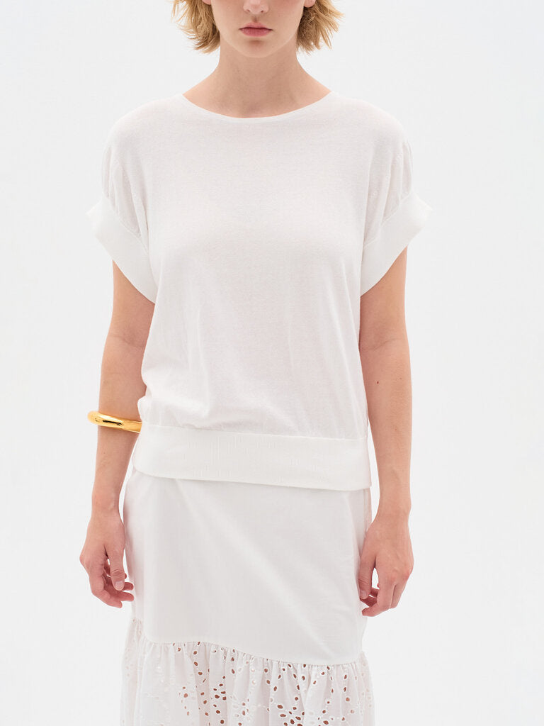 InWear Yas Cotton Top IW Top in Pure White