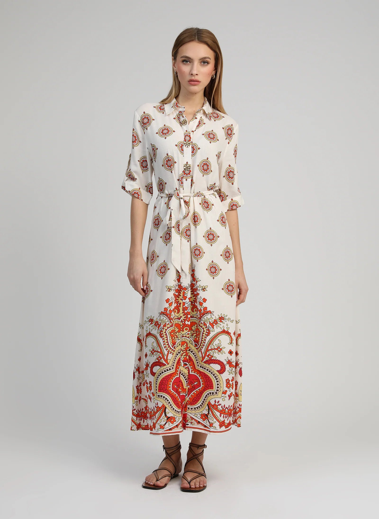 ANGE OVINTALA Print Dress