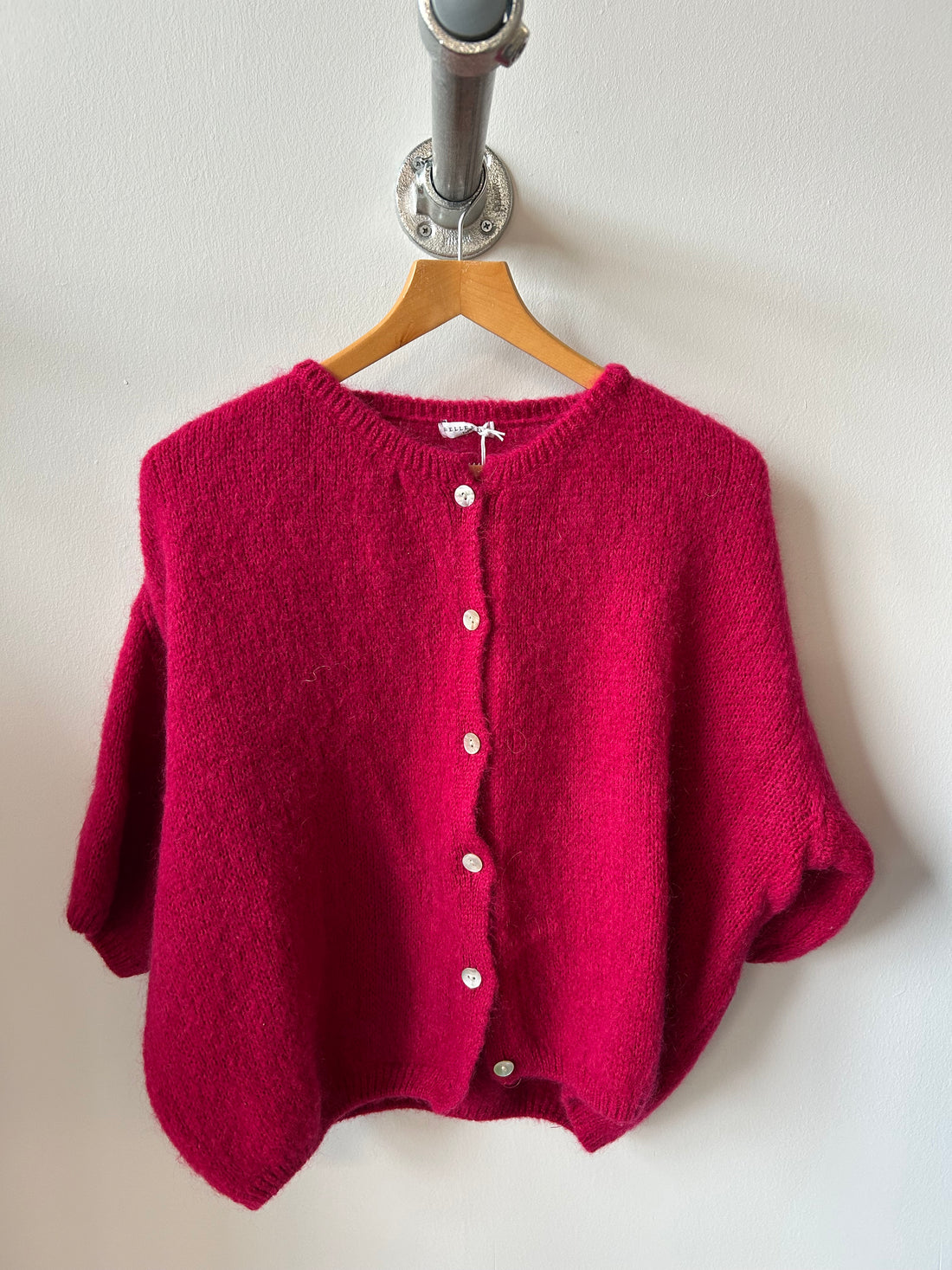 Tilly Mohair Cardigan in Magenta (ONE SIZE)
