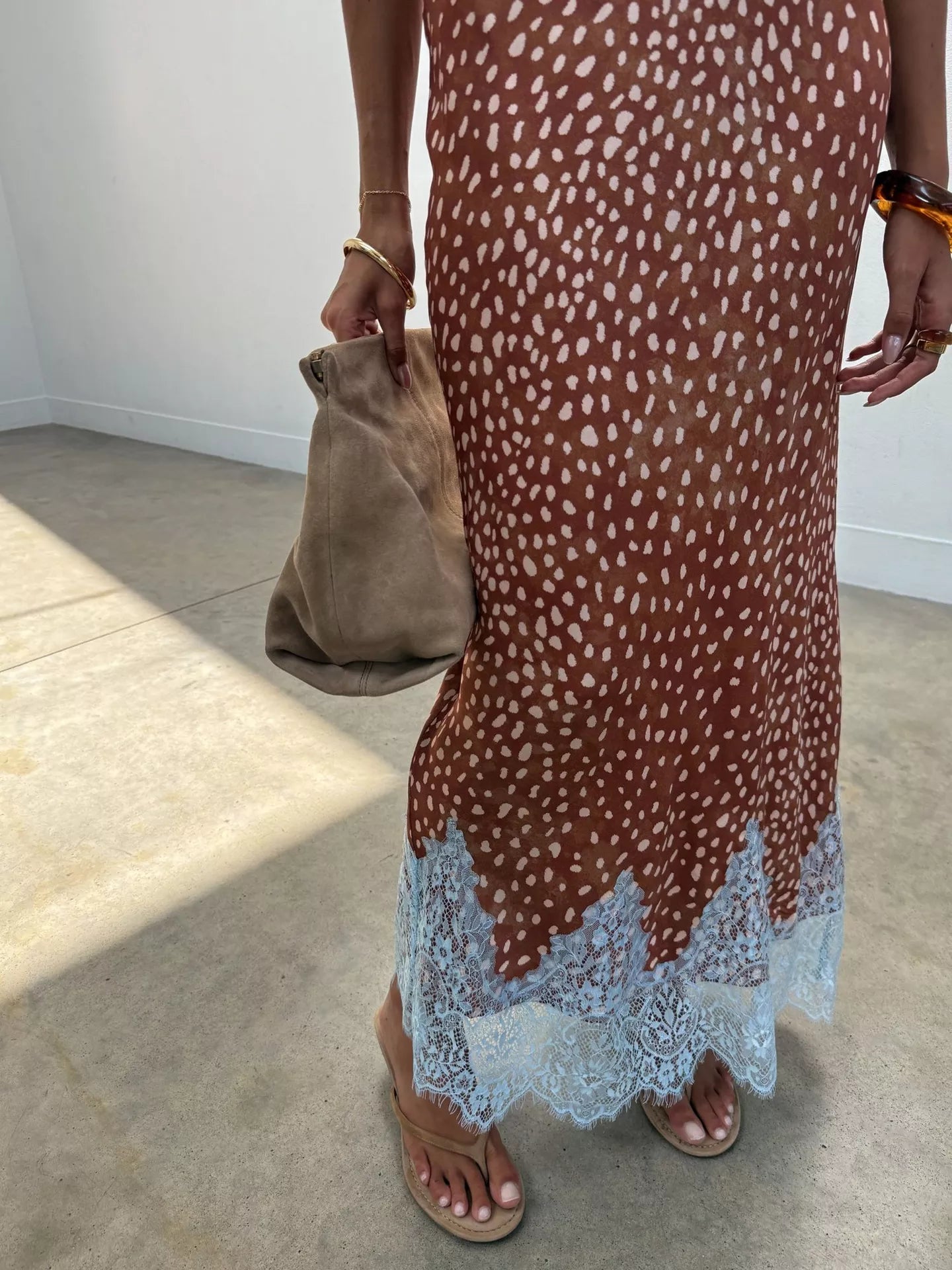 Never Fully Dressed Maeva Deer Print Maxi Skirt