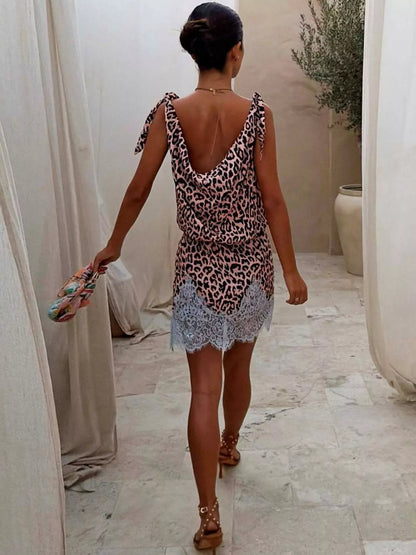 Never Fully Dressed Leopard Leila Mini Dress