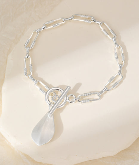 Belle Silver Tennis/T Bar style teardrop bracelet