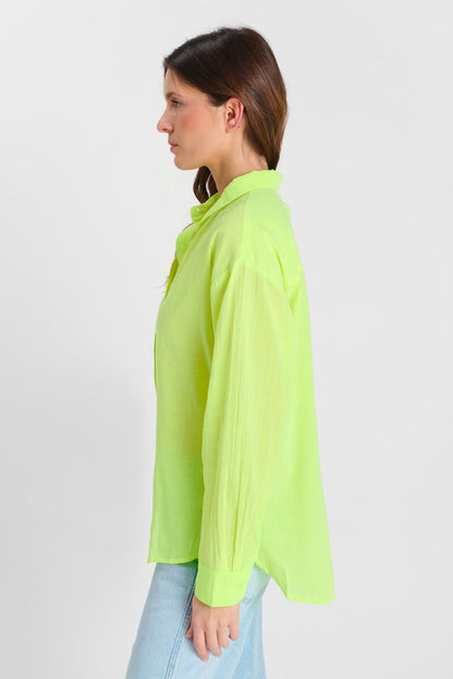 Neon yellow Cotton Shirt