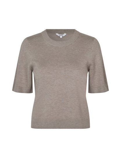 MbyM Carla Short Sleeved Jumper in Fossil