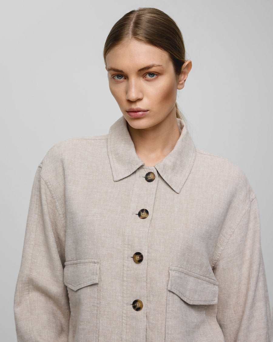 MSCH Jovene Ginia Linen Mix Jacket in Sand
