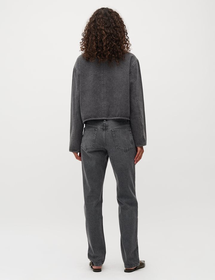 MbyM Jays Straight Leg Jeans in Black Grey Wash