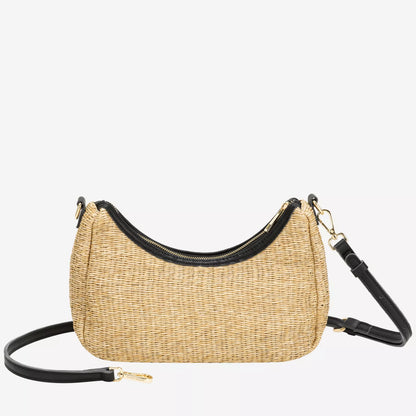 Woven Rattan Bag in Black