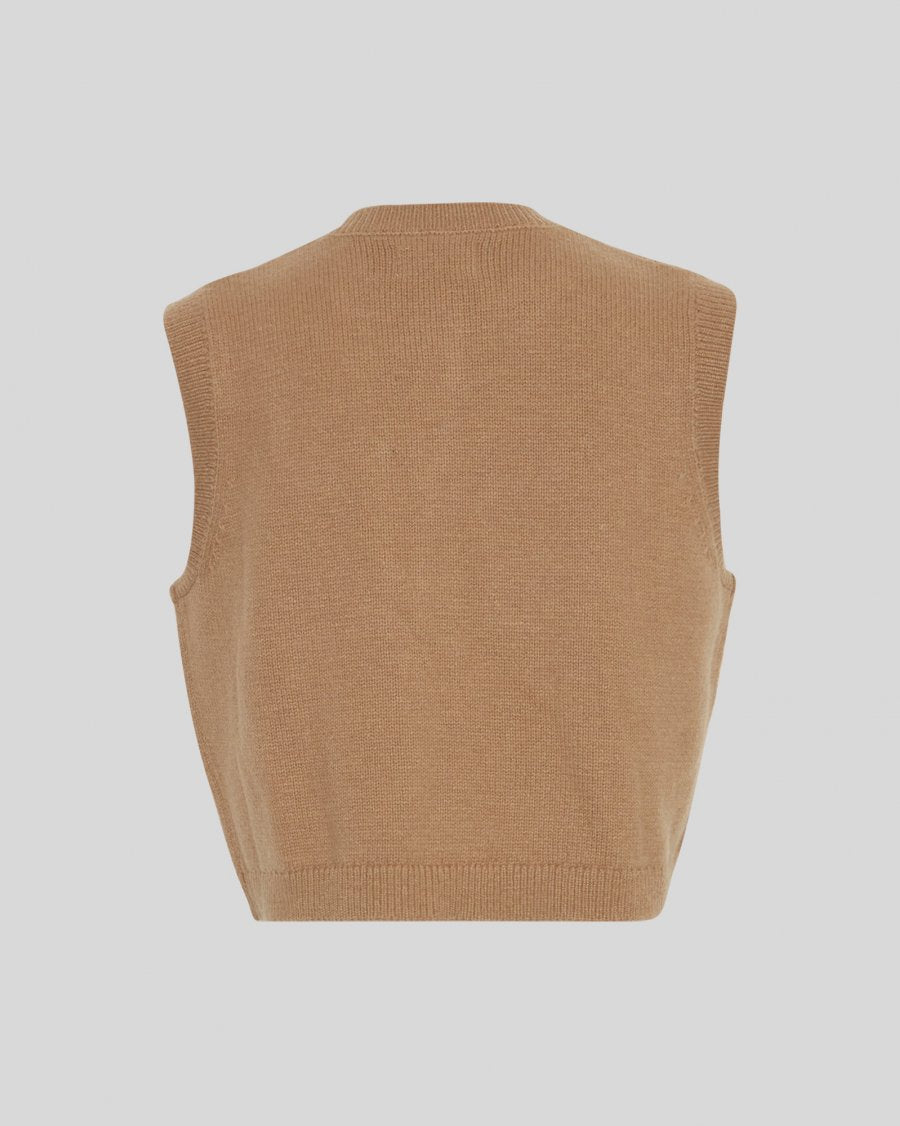 MSCH Marica Carina Knitted Waistcoat in Ermine