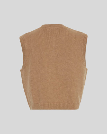 MSCH Marica Carina Knitted Waistcoat in Ermine