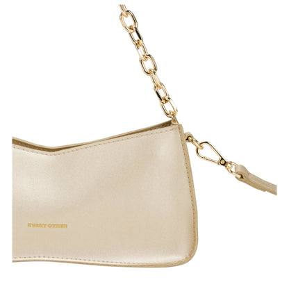 Baguette Bag with Chain Strap in Gold