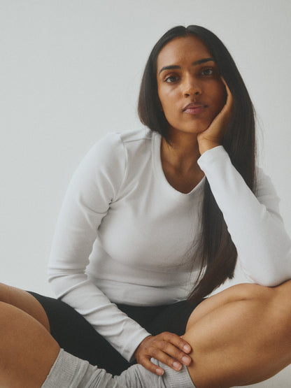 PRE ORDER Otis Long Sleeve top in white