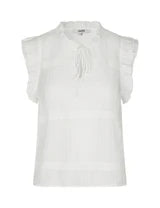 MbyM Boho White Ruffle Top