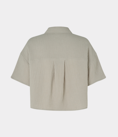 MbyM Emele Seersucker Shirt in Light Twig
