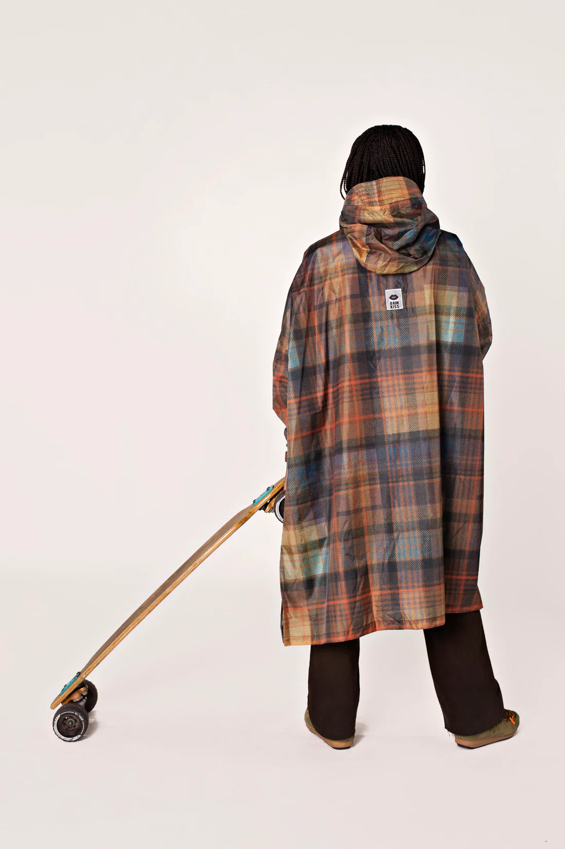 Rainkiss Tartan Poncho With Built In Pouch (ONE SIZE)