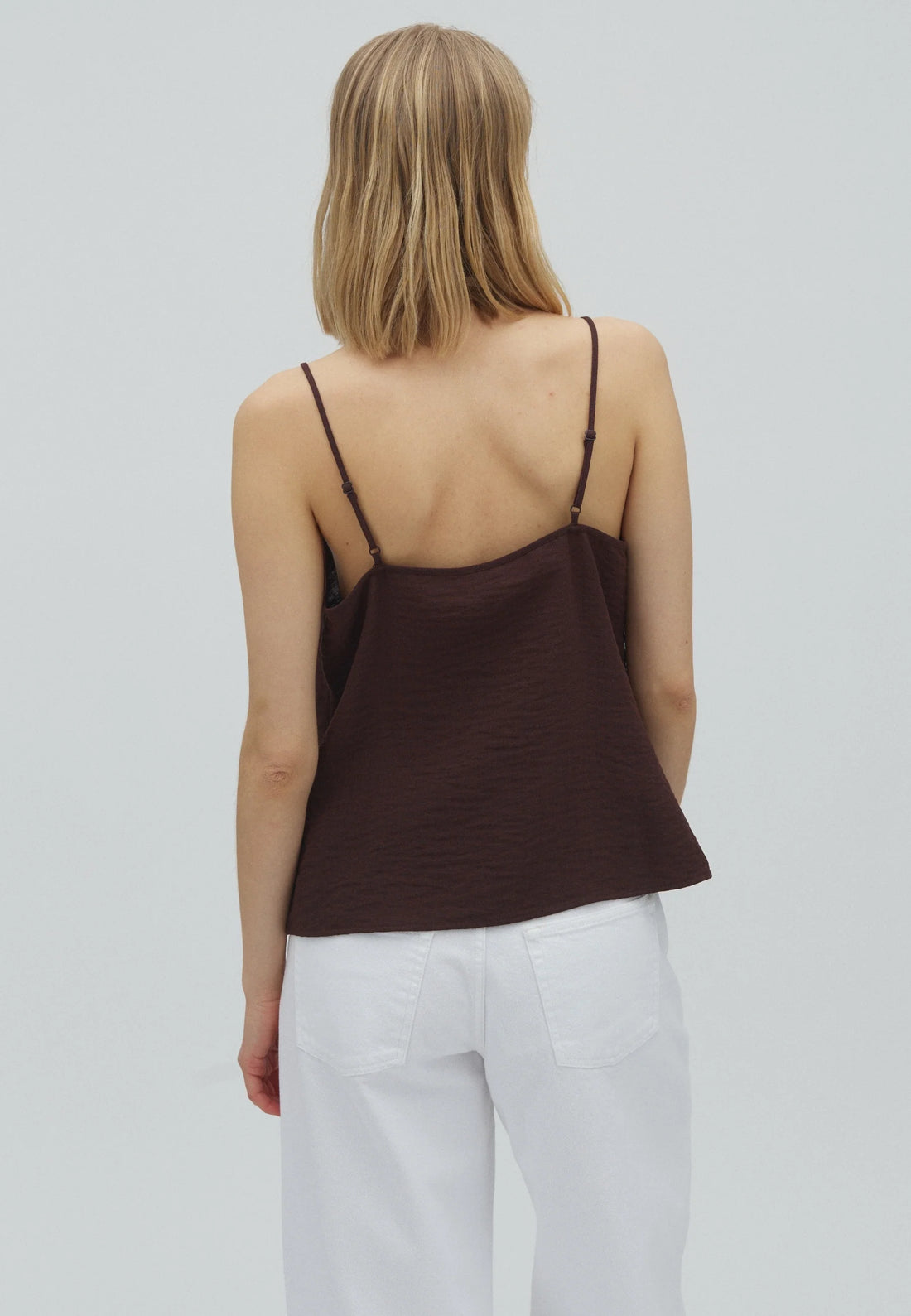 MbyM Strap Lace Top in  Top in Chocolate Brown