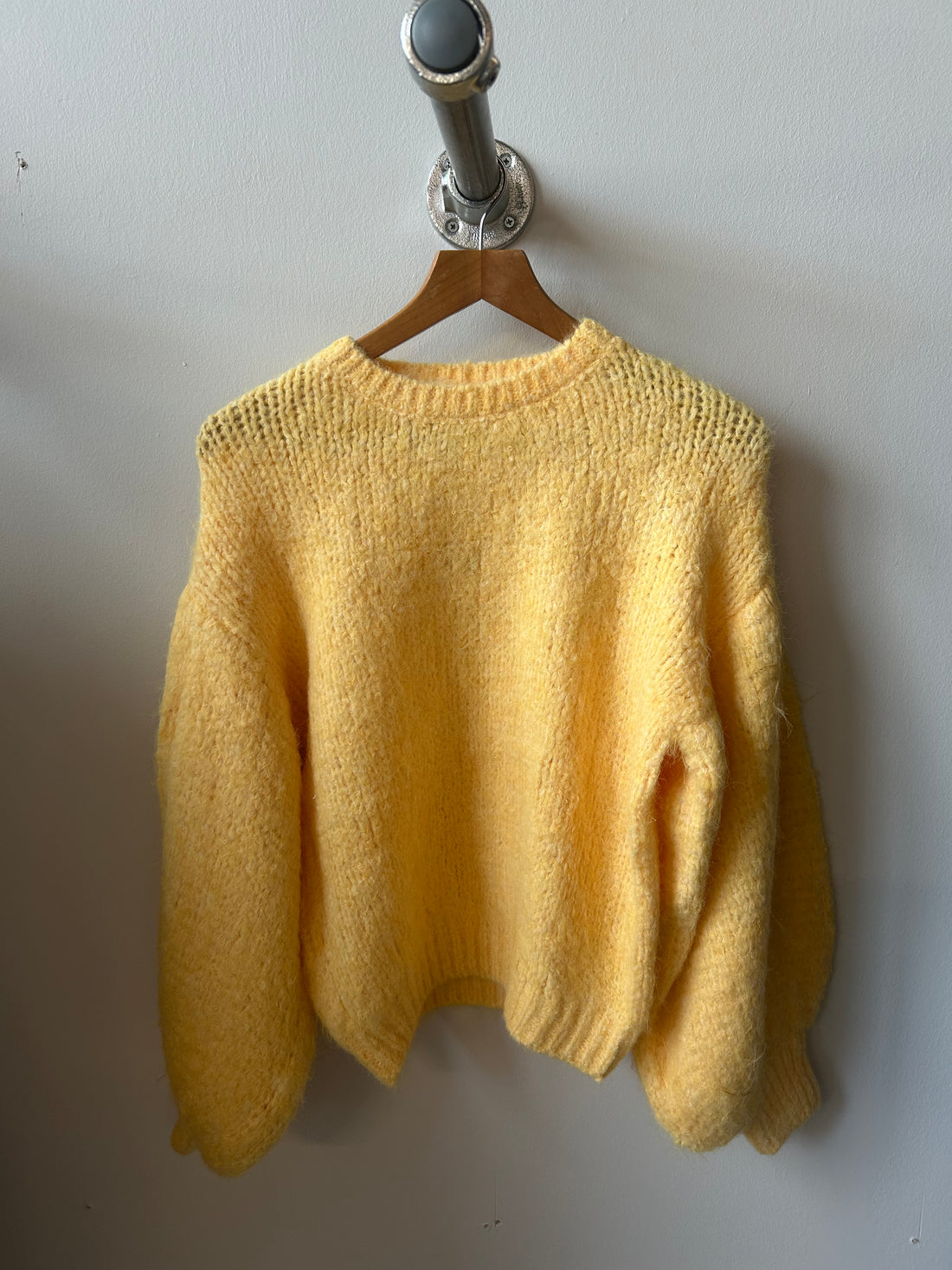 Sophia Alpaca Mix Knit in Lemon Yellow (ONE SIZE)