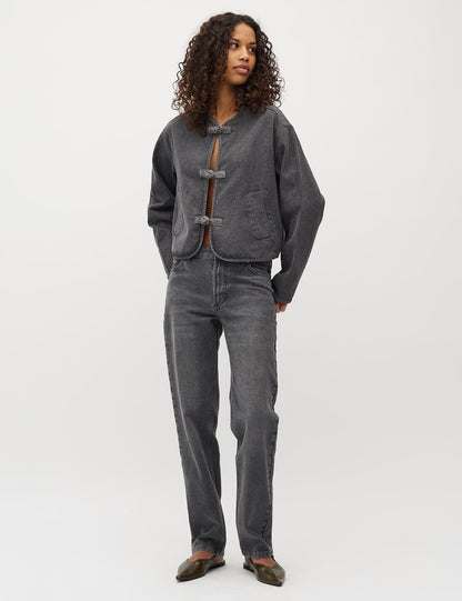 MbyM Jays Straight Leg Jeans in Black Grey Wash