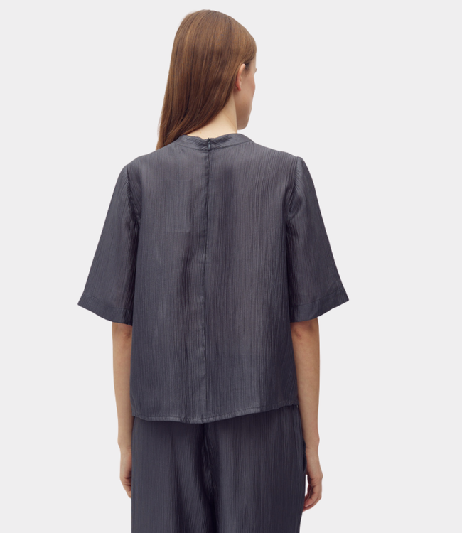 Mbym Plissa Samia Top in Turbulence Grey