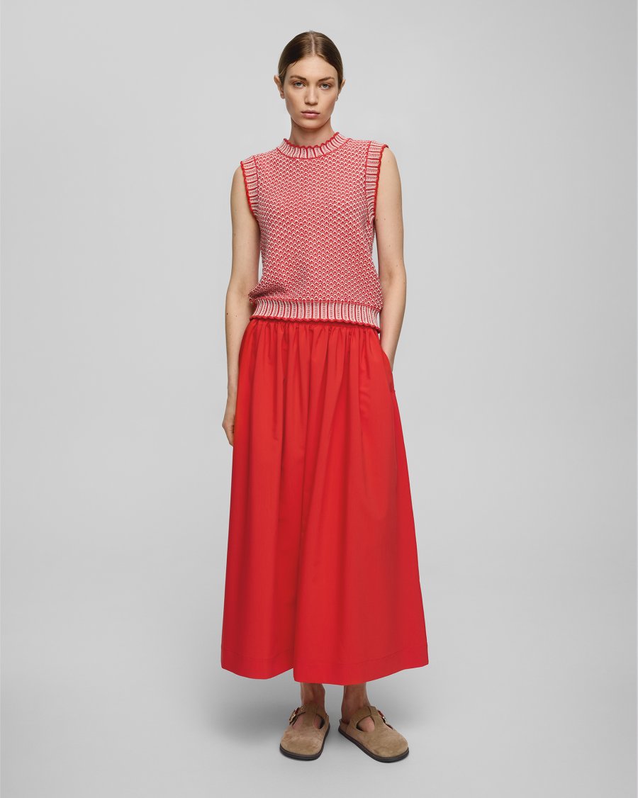 MSCH Cassie Skirt in Flame Red