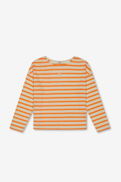 Orange Stripe Long Sleeve sweater