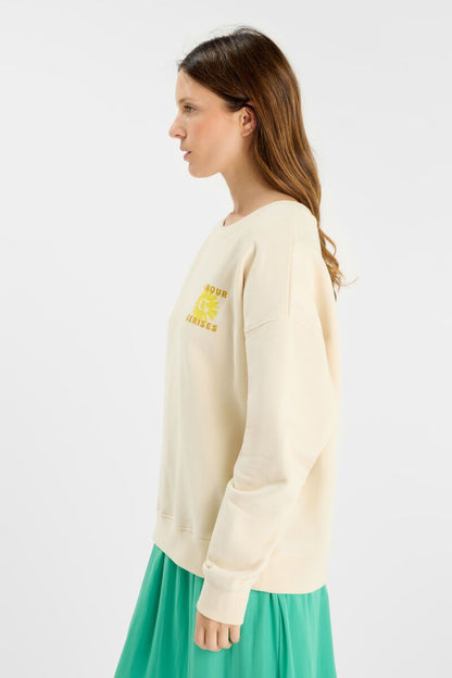 Cream Oversized Sweatshirt