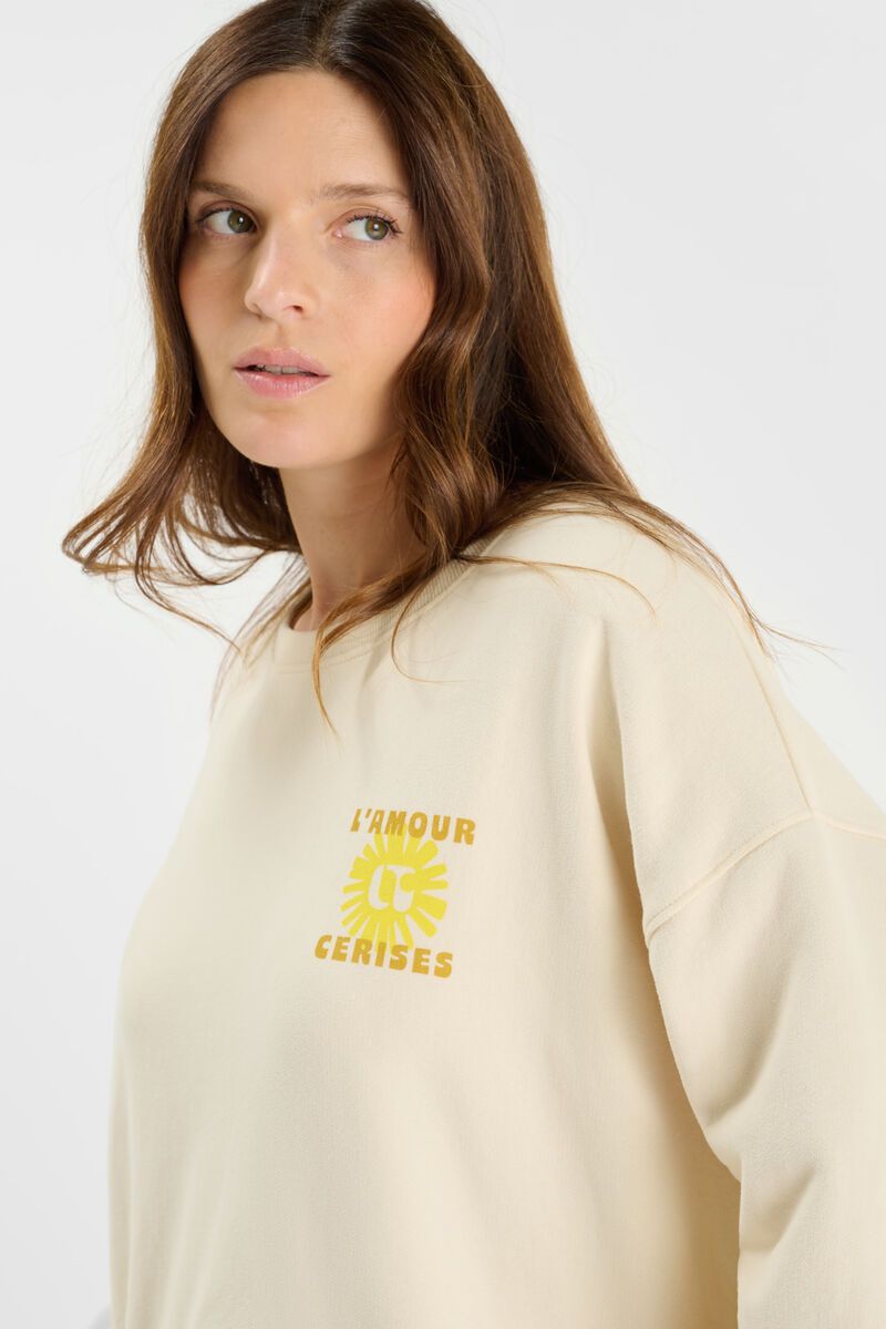 Cream Oversized Sweatshirt