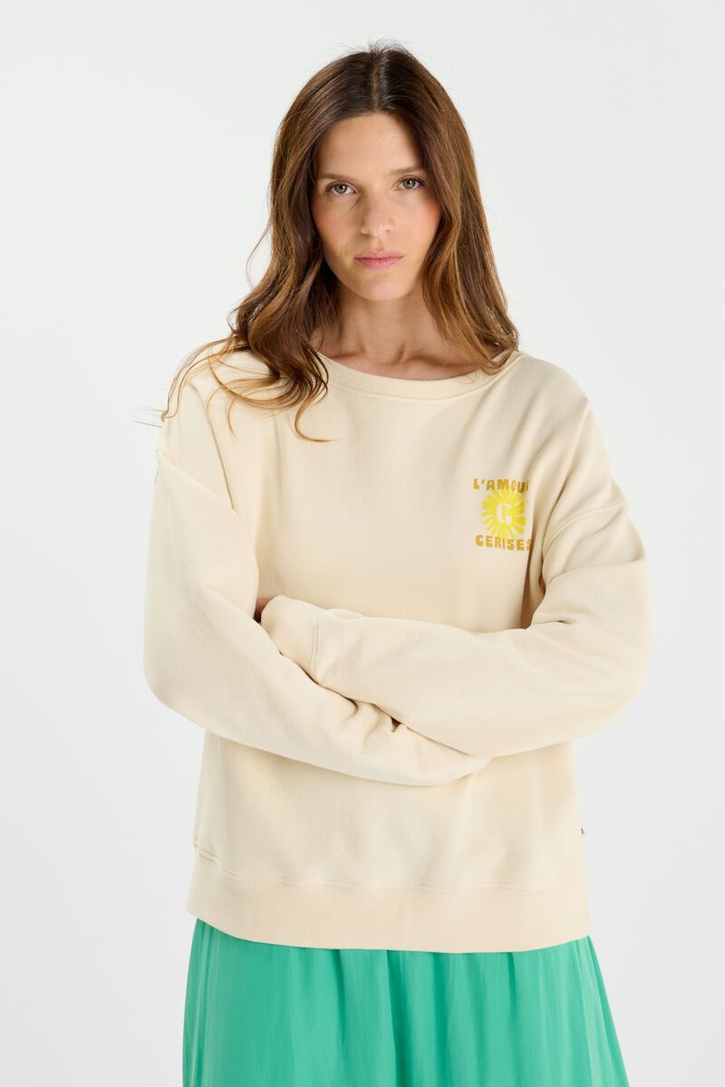 Cream Oversized Sweatshirt