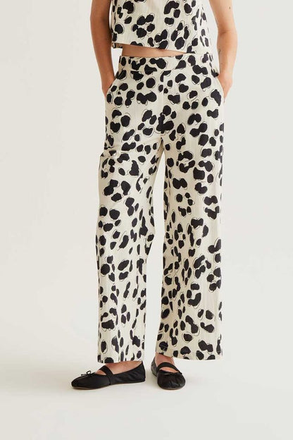 Dalmatian print trousers