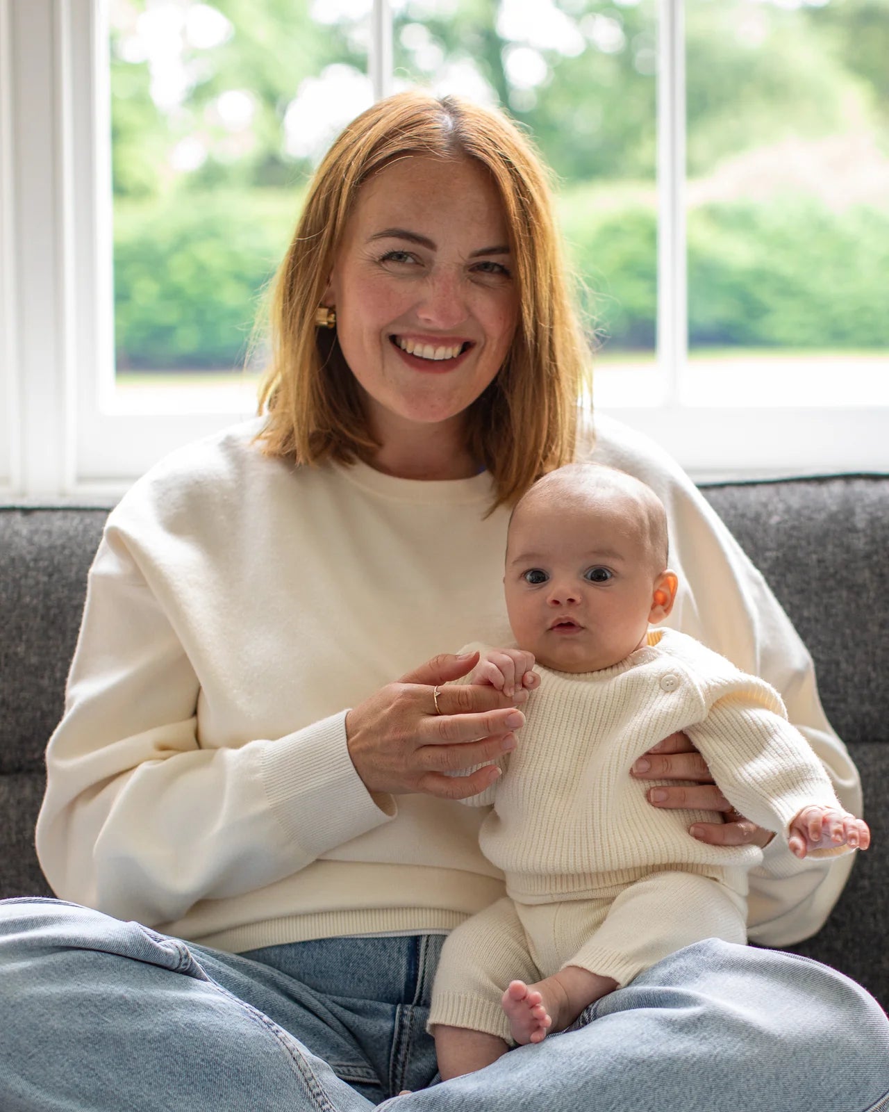 Uma Crew Neck Jumper in Vanilla (ONE SIZE)